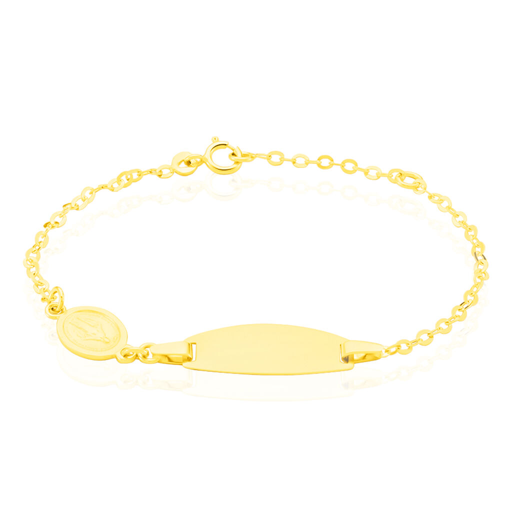 Bracelet Identité Gaspardine Maille Forçat Or Jaune - Bracelets Communion Enfant | Histoire d’Or