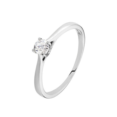 Bague Solitaire Victoria Platine Blanc Diamant - Bagues solitaires Femme | Histoire d’Or