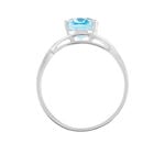 Bague Solitaire Armaelle Or Blanc Topaze - Bagues solitaires Femme | Histoire d&rsquo;Or