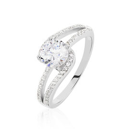 Bague Solitaire Maggy Argent Blanc Oxyde De Zirconium - Bagues solitaires Femme | Histoire d’Or