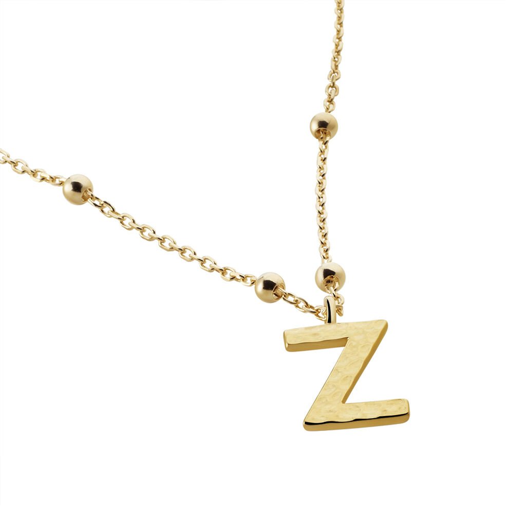 Collier Plaqu&eacute; Or Jaune Lettra - Colliers fantaisie Femme | Histoire d&rsquo;Or