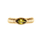 Bague Angelica Plaque Or Jaune Oxyde De Zirconium - Bagues solitaires Femme | Histoire d&rsquo;Or