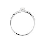 Bague Solitaire Francoise-marie Or Blanc Oxyde De Zirconium - Bagues solitaires Femme | Histoire d&rsquo;Or