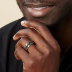 Bague Gaston Acier Blanc - Bagues fantaisie Homme | Histoire d&rsquo;Or