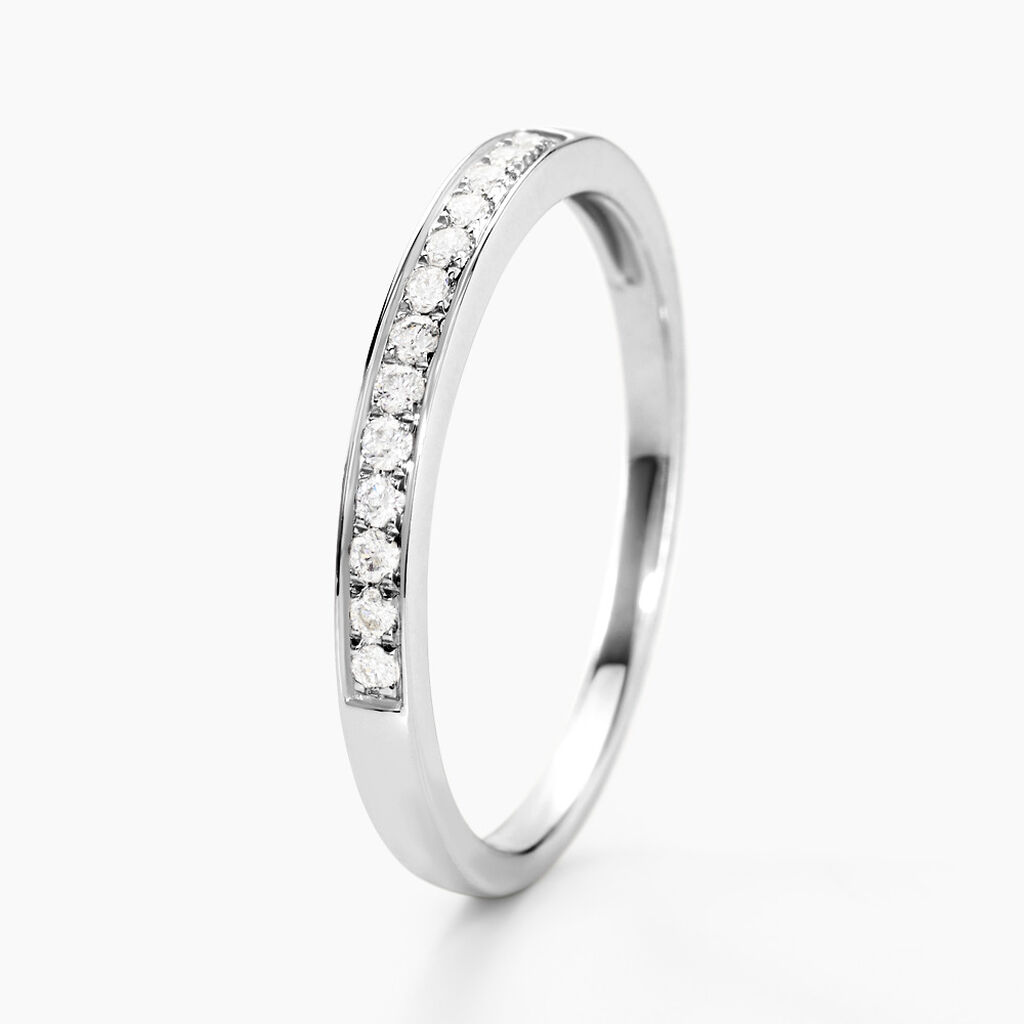 Alliance Rhea Or Blanc Diamant - Alliances Femme | Histoire d’Or