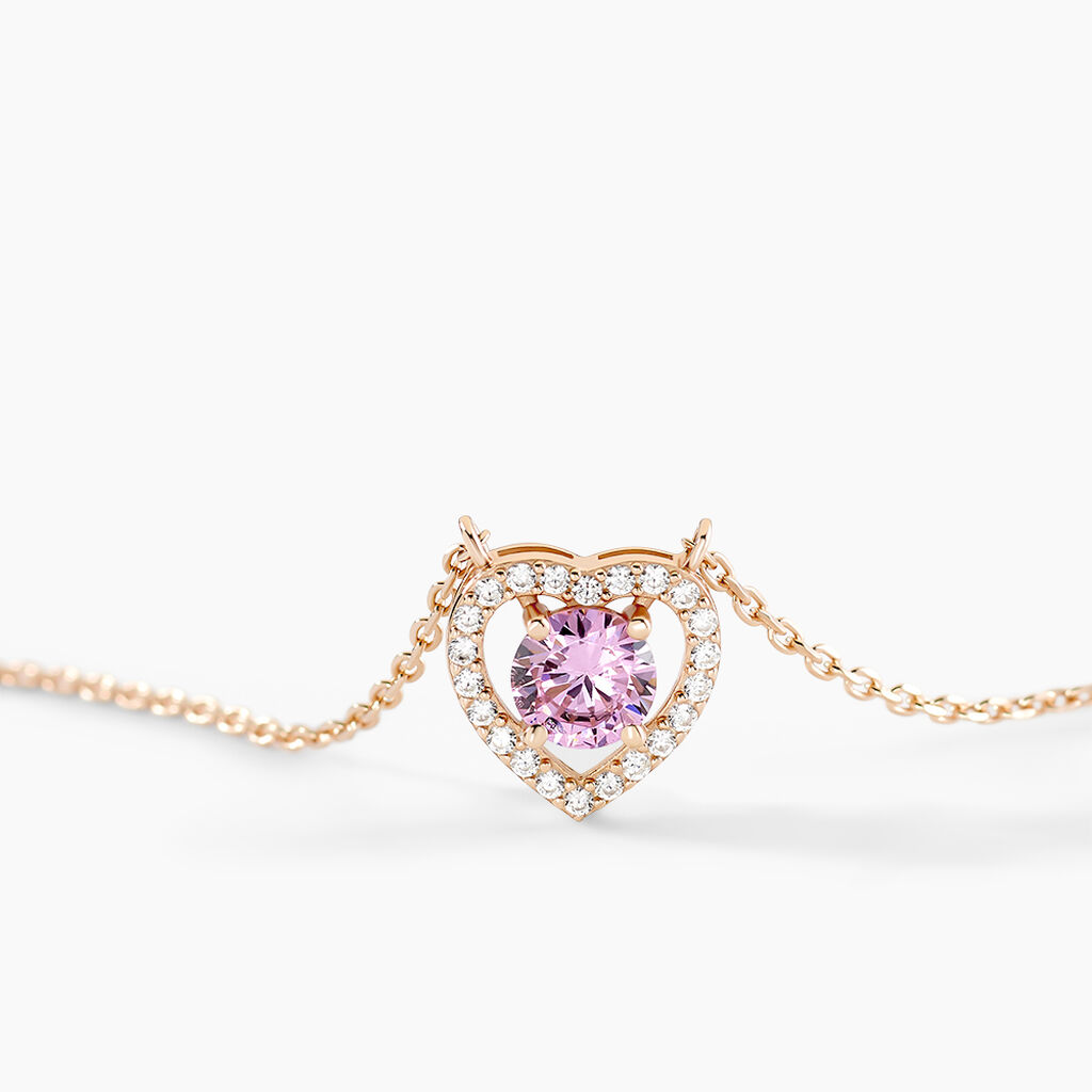 Collier Suzon Argent Rose Oxyde De Zirconium - Colliers fantaisie Femme | Histoire d’Or