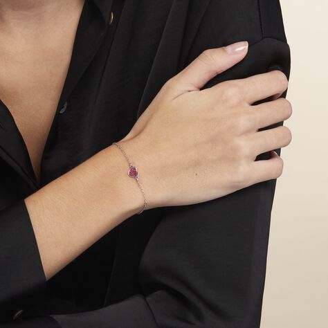 Bracelet Lara Argent Blanc - Bracelets Coeur Femme | Histoire d’Or