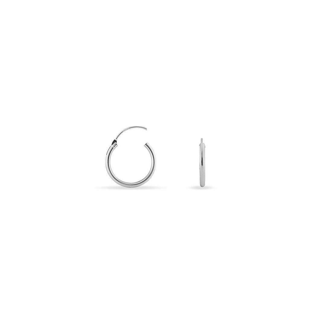 Créoles Argent Blanc Olympia - Boucles d'oreilles créoles Femme | Histoire d’Or