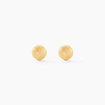 Boucles D'oreilles Puces Fidelia Boule Sablee Or Jaune - Clous d'oreilles Femme | Histoire d&rsquo;Or