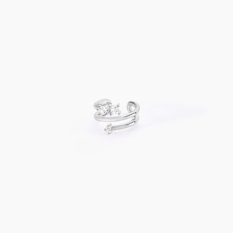 Bague D'h&eacute;lix Unitaire Amada Argent Blanc Oxyde De Zirconium - Boucles d'oreilles fantaisie Femme | Histoire d&rsquo;Or