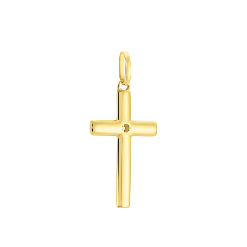 Pendentif Cornell Or Jaune Oxyde De Zirconium - Pendentifs Baptême Famille | Histoire d’Or
