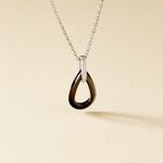 Collier Amaris Argent Blanc C&eacute;ramique Et Oxyde De Zirconium - Colliers fantaisie Femme | Histoire d&rsquo;Or