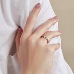 Bague Nila Plaqu&eacute; Or Jaune Oxyde De Zirconium - Bagues solitaires Femme | Histoire d&rsquo;Or