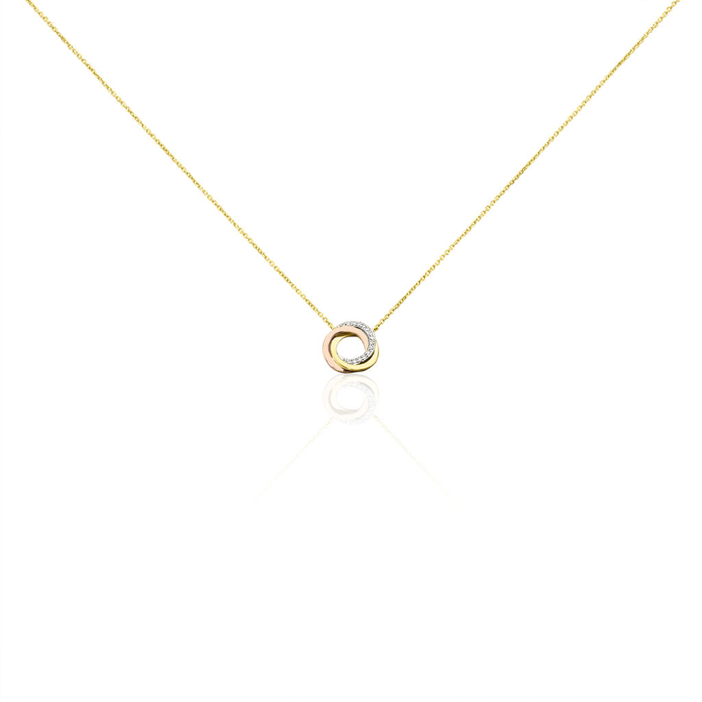 Collier Daphnee Or Tricolore Diamant - Bijoux Femme | Histoire d’Or