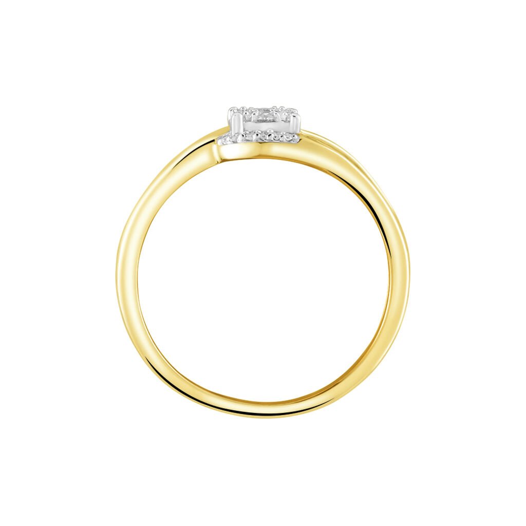 Bague Melinia Or Jaune Diamant - Bagues avec pierre Femme | Histoire d’Or