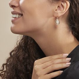 Boucles D'oreilles Pendantes Linna Plaqué Or Jaune Pierre De Lune - Boucles d'oreilles fantaisie Femme | Histoire d’Or