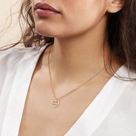 Pendentif Or Jaune Derry Oxyde De Zirconium - Pendentifs Coeur Femme | Histoire d’Or