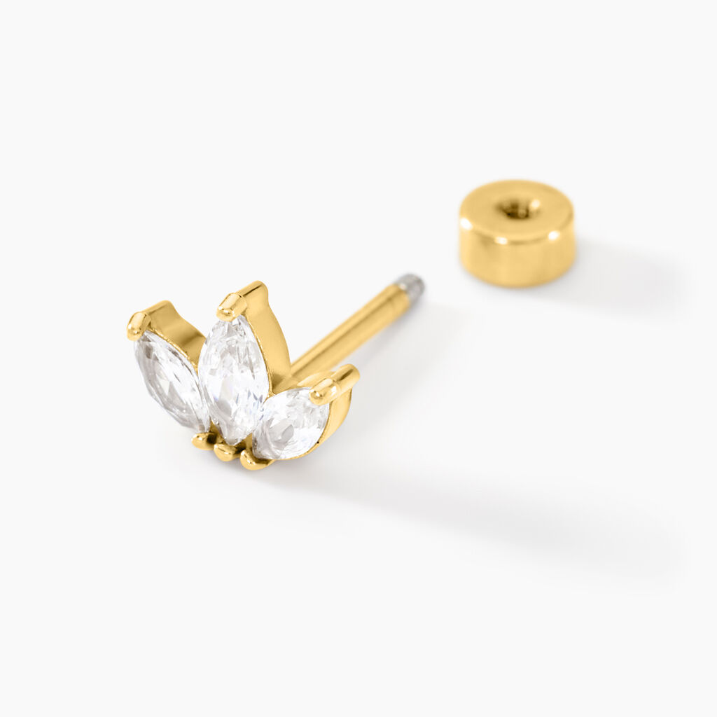 Piercing Gandie Acier Jaune Oxyde De Zirconium - Bijoux Femme | Histoire d’Or