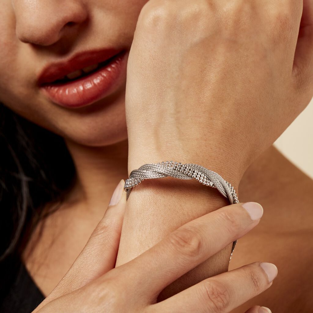 Bracelet Sheridan Argent Blanc - Bracelets Femme | Histoire d’Or