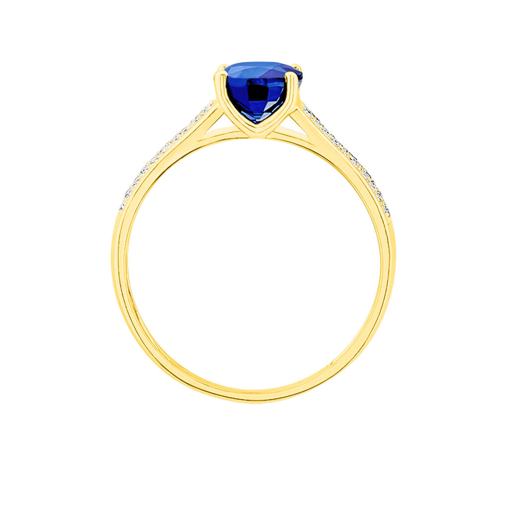 Bague Crista Or Jaune Saphir Et Diamant - Bagues solitaires Femme | Histoire d’Or