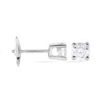 Boucles D'oreilles Puces Victoria Or Blanc Diamant - Clous d'oreilles Femme | Histoire d&rsquo;Or