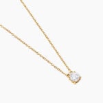 Collier Zilda Argent Dor&eacute; A L'Or 750/1000 Oxyde De Zirconium - Colliers Femme | Histoire d&rsquo;Or