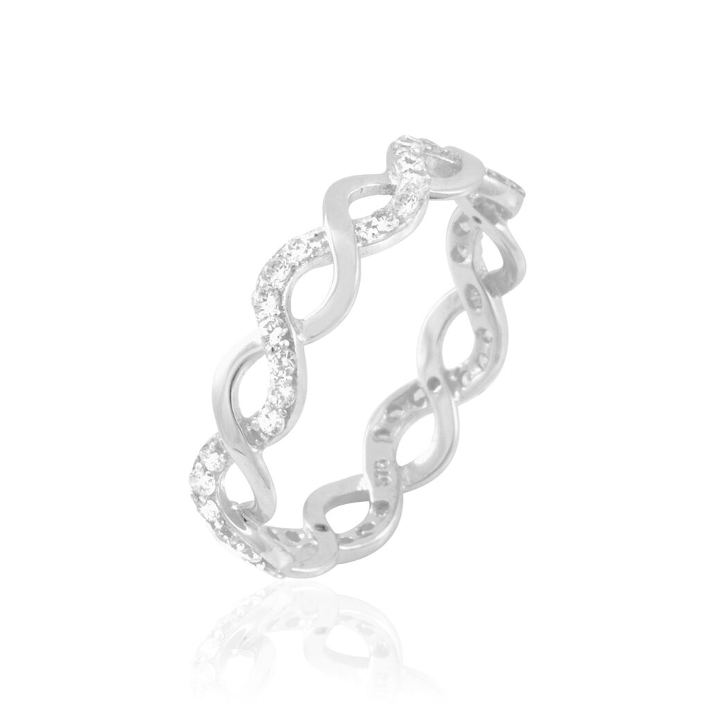 Bague Lilo Or Blanc Oxyde De Zirconium - Bagues avec pierre Femme | Histoire d’Or