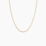 Chaine Igoa Maille Forcat Diamantee Argent Dor&eacute; A L'Or 750/1000 - Chaines Unisex | Histoire d&rsquo;Or