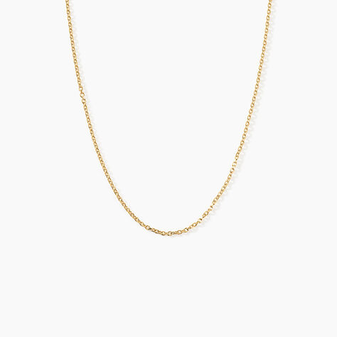 Chaine Igoa Maille Forcat Diamantee Argent Dor&eacute; A L'Or 750/1000 - Chaines Unisex | Histoire d&rsquo;Or