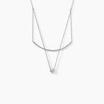 Collier Ruth Argent Blanc Oxyde De Zirconium - Colliers doubles et triples cha&icirc;nes Femme | Histoire d&rsquo;Or
