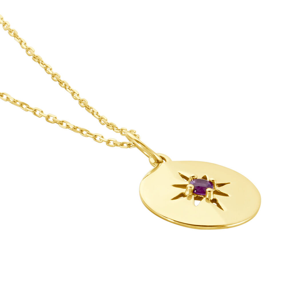 Collier Or Jaune Evening Star Amethyste - Colliers Femme | Histoire d’Or