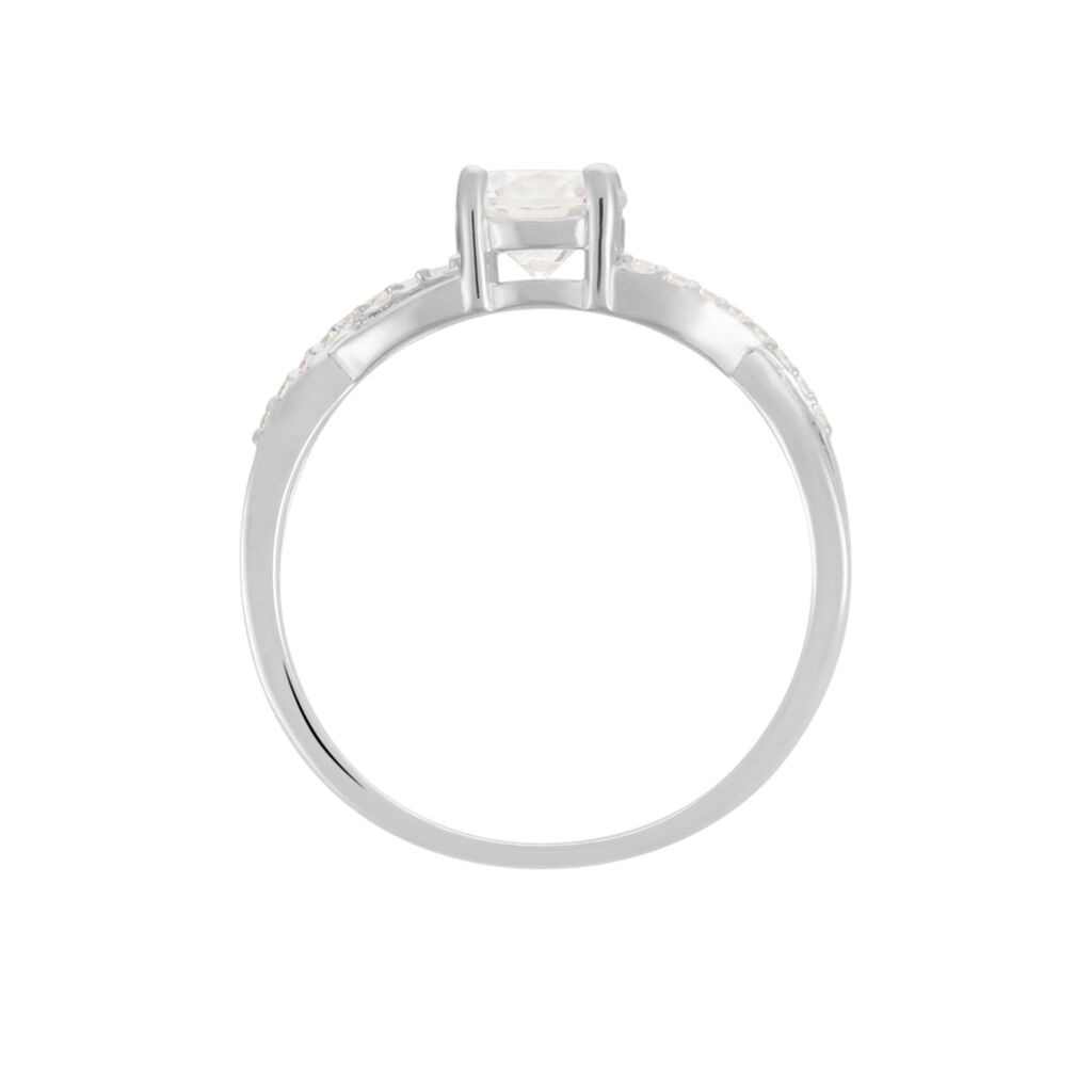 Bague Maryna Argent Blanc Oxyde De Zirconium - Bagues solitaires Femme | Histoire d’Or