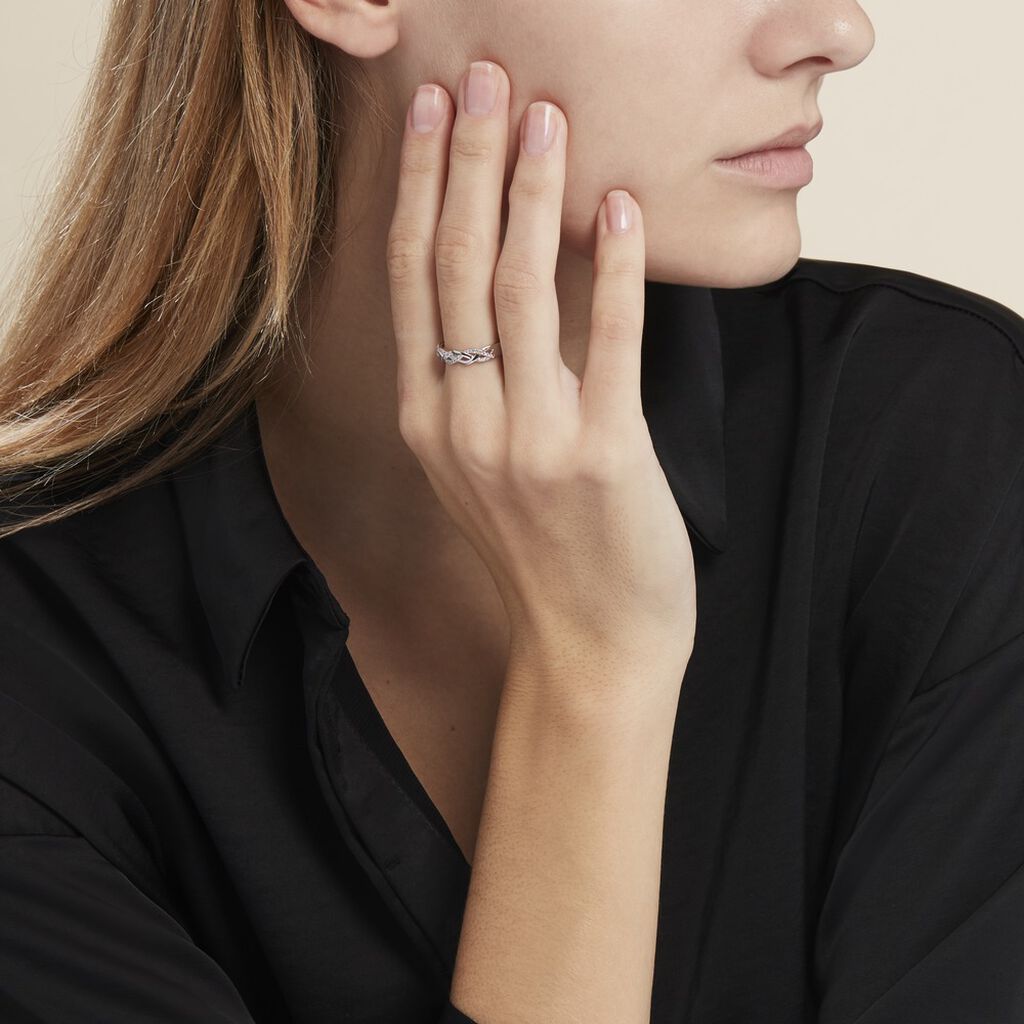 Bague Argent Blanc Cyriaca Oxydes De Zirconium - Bagues avec pierre Femme | Histoire d’Or