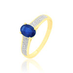 Bague Crista Or Jaune Saphir Et Diamant - Bagues solitaires Femme | Histoire d&rsquo;Or