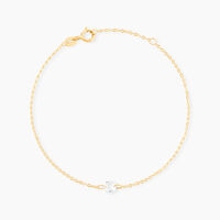 Bracelet Or Jaune Emilee Oxyde De Zirconium
