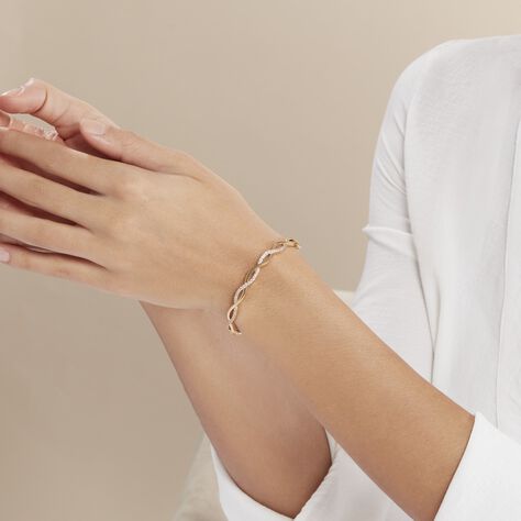 Bracelet Jonc Imae Plaqué Or Jaune Oxyde De Zirconium - Bracelets joncs Femme | Histoire d’Or