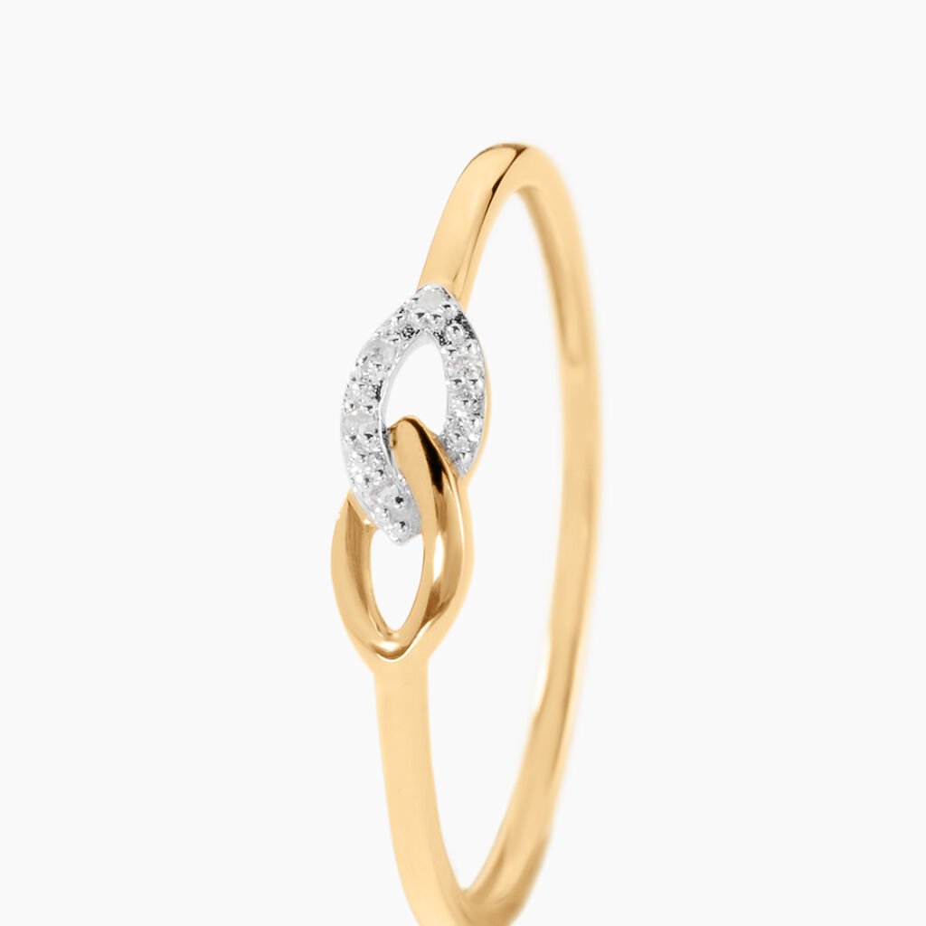 Bague Irla Or Jaune Diamant - Bagues avec pierre Femme | Histoire d&rsquo;Or