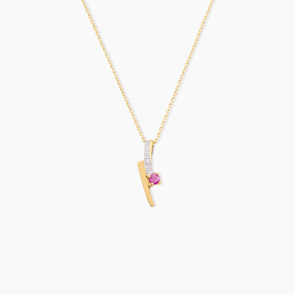 Pendentif Mahya Or Jaune Rubis - Pendentifs Femme | Histoire d’Or