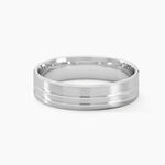 Alliance Cheryn Ruban Plat Argent Blanc - Alliances Famille | Histoire d&rsquo;Or