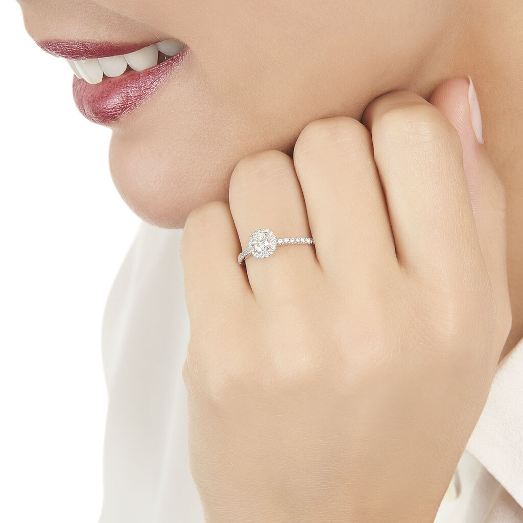 Bague Solitaire Lena Or Blanc Diamant - Bagues solitaires Femme | Histoire d’Or