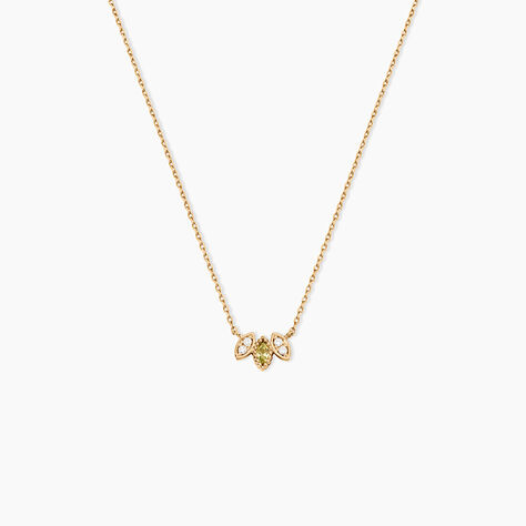 Collier Harmonie Plaque Or Jaune Oxyde De Zirconium - Colliers fantaisie Femme | Histoire d&rsquo;Or