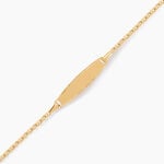 Bracelet Identit&eacute; Fanelia Maille Marine Or Jaune - Bracelets Communion Enfant | Histoire d&rsquo;Or