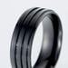 Bague Rico Acier Noir - Bagues fantaisie Homme | Histoire d’Or