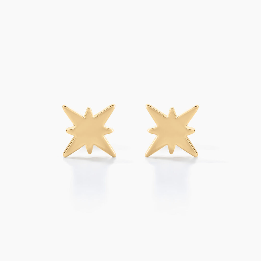 Boucles D'oreilles Puces Alisee Plaqué Or Jaune - Boucles d'oreilles fantaisie Femme | Histoire d’Or