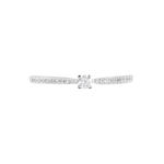 Bague Solitaire Hemera Or Blanc Diamant - Bagues solitaires Femme | Histoire d&rsquo;Or