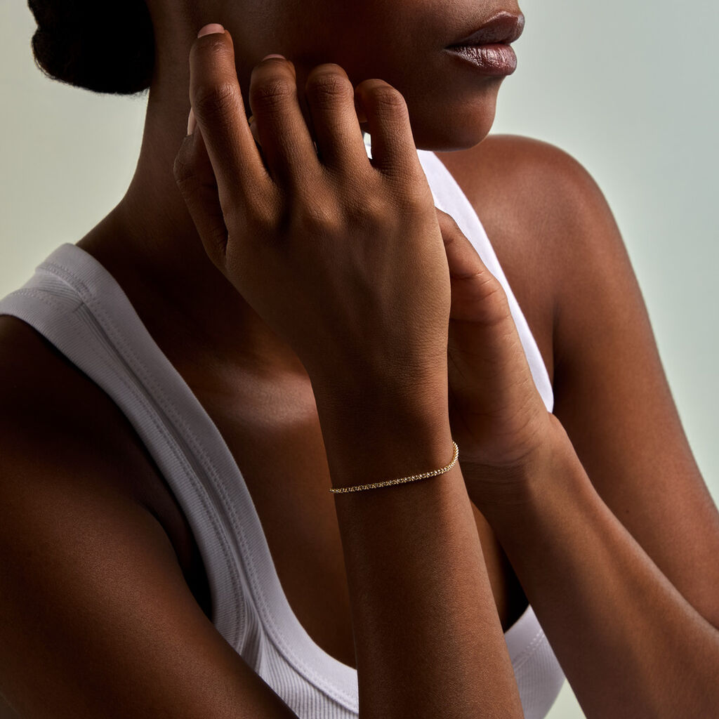 Bracelet Odelyn Argent Dor&eacute; A L'Or 750/1000 - Bijoux sans pierre Femme | Histoire d&rsquo;Or