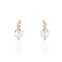 Boucles D'oreilles Puces Or Rose Clothilde Quartz