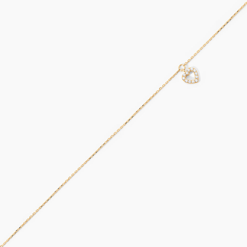 Cha&icirc;ne De Cheville Samanta Or Jaune Oxyde De Zirconium - Cha&icirc;nes de cheville Femme | Histoire d&rsquo;Or