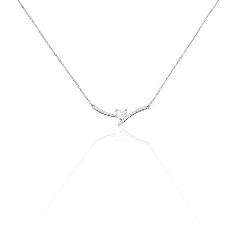 Collier Eva Or Blanc Oxyde De Zirconium - Colliers Femme | Histoire d’Or