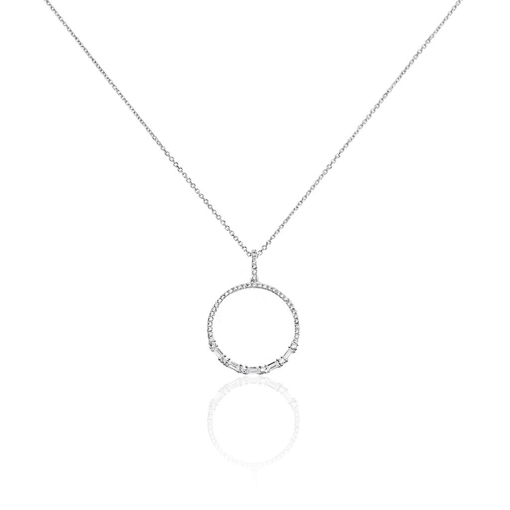 Collier Or Blanc Oxyde De Zirconium - Colliers Femme | Histoire d’Or